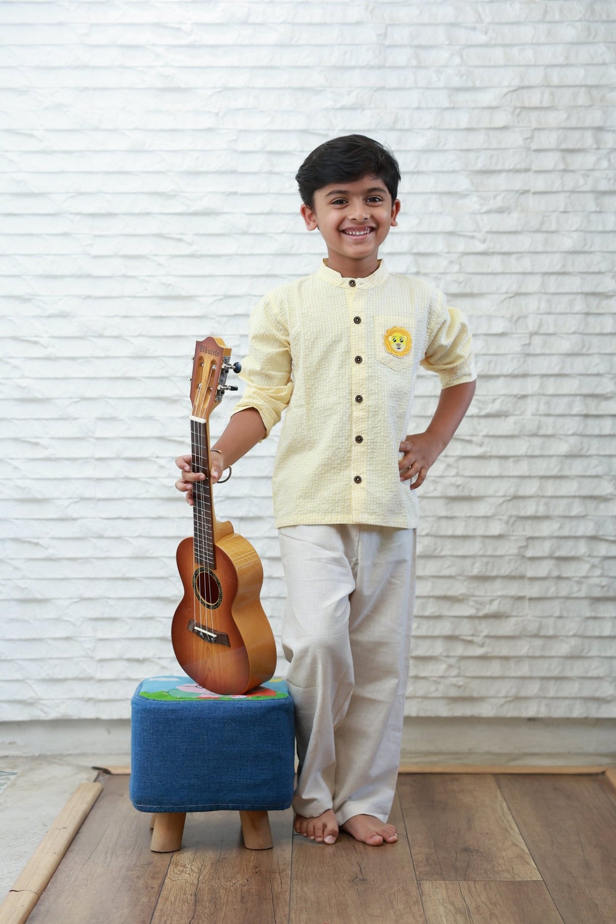 Two Piece Yellow Lion Set - Little Ivory Store